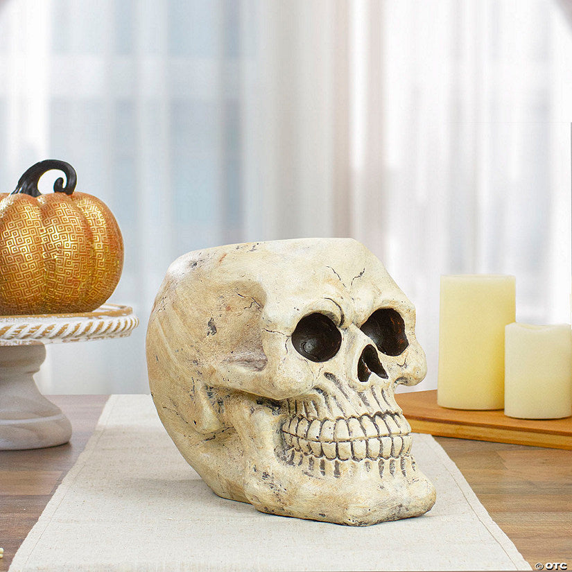 Totenkopf-Dekoration als Halloween-Akzent