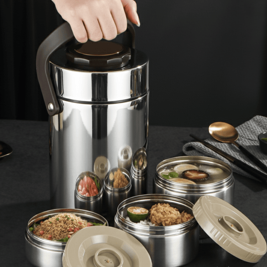 Thermo-Lunchbox mit Edelstahlbehältern