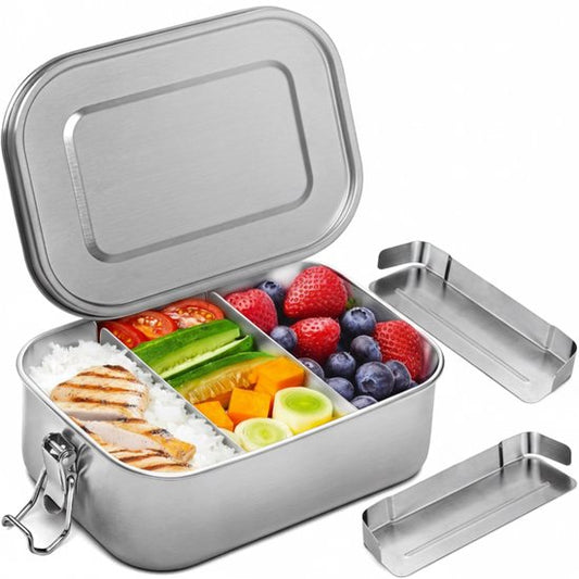 Edelstahl-Lunchbox mit getrennten Fächern