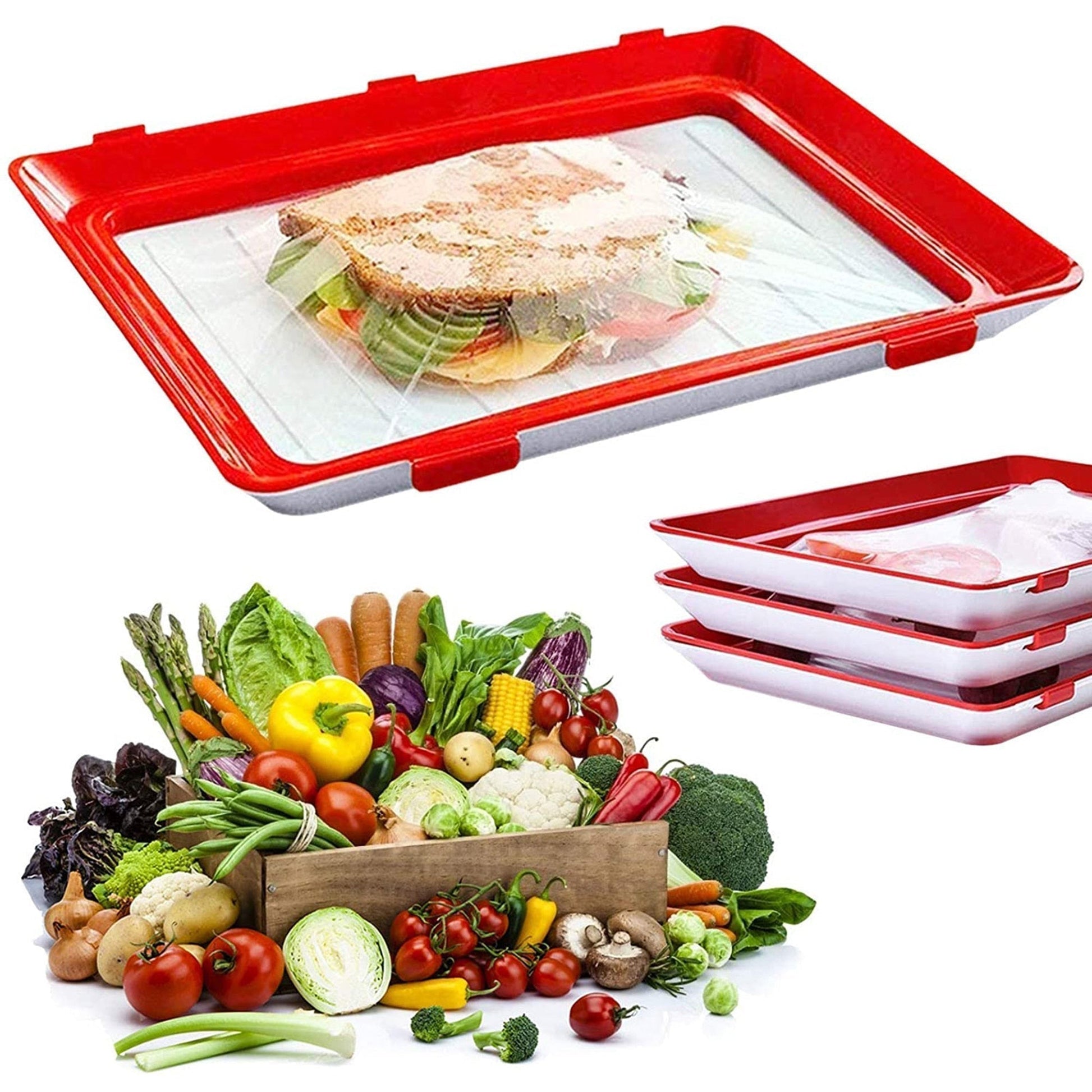 Frischhalte-Tablett für Lebensmittel