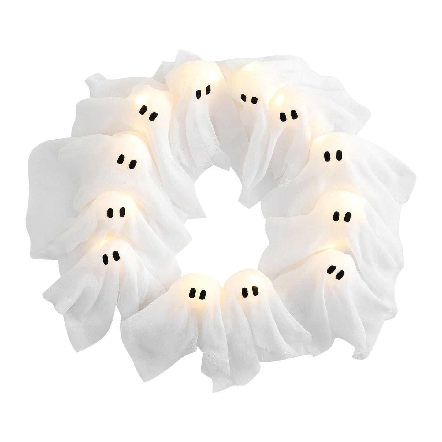 LED-Geisterkranz für Halloween