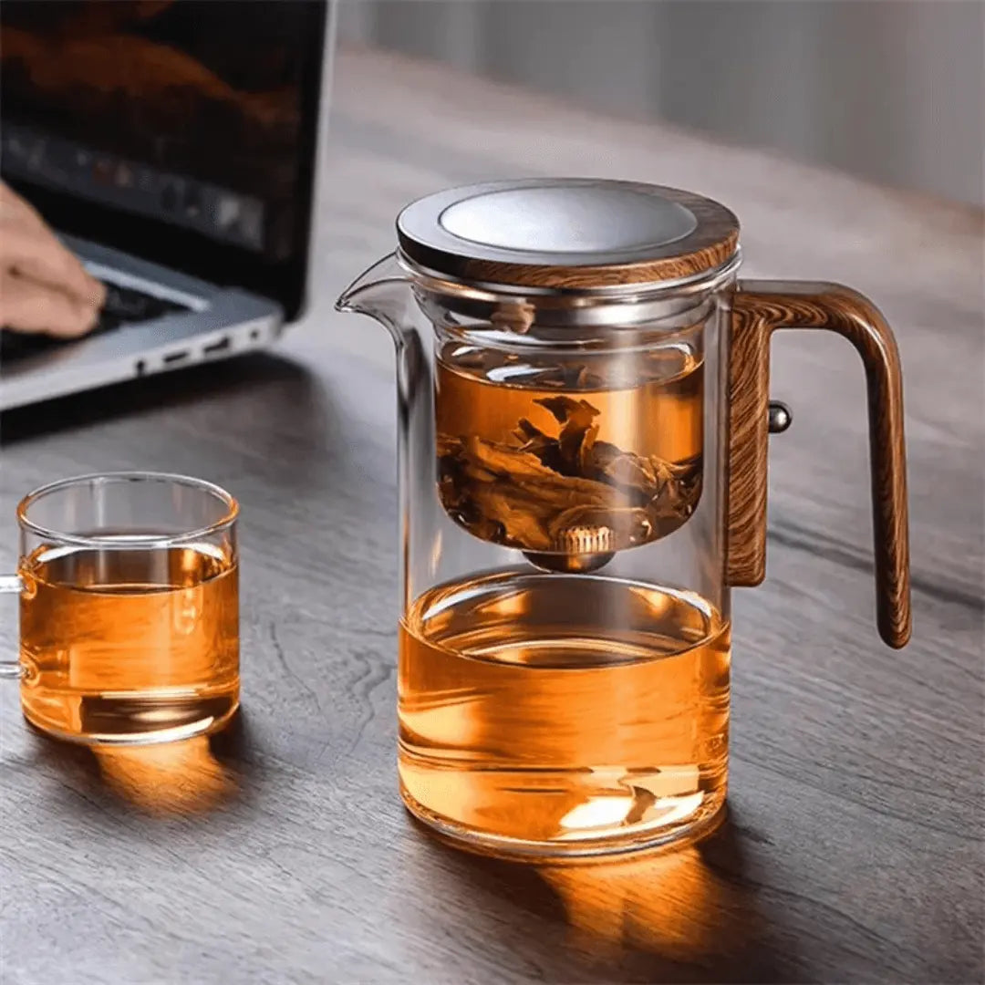 Transparente Glas-Teekanne