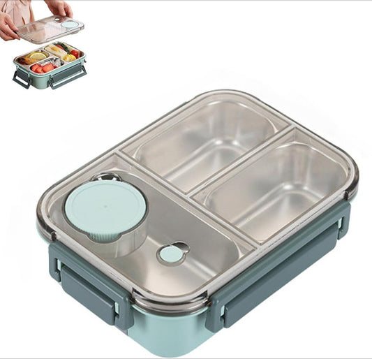 Isolierte Edelstahl-Lunchbox mit Fächern
