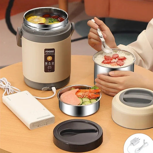Elektrische 2-Liter-Lunchbox mit Edelstahlbehälter