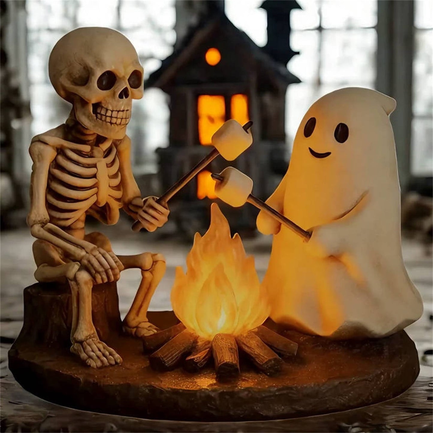 Geist- und Skelett-Lagerfeuer-Dekoration