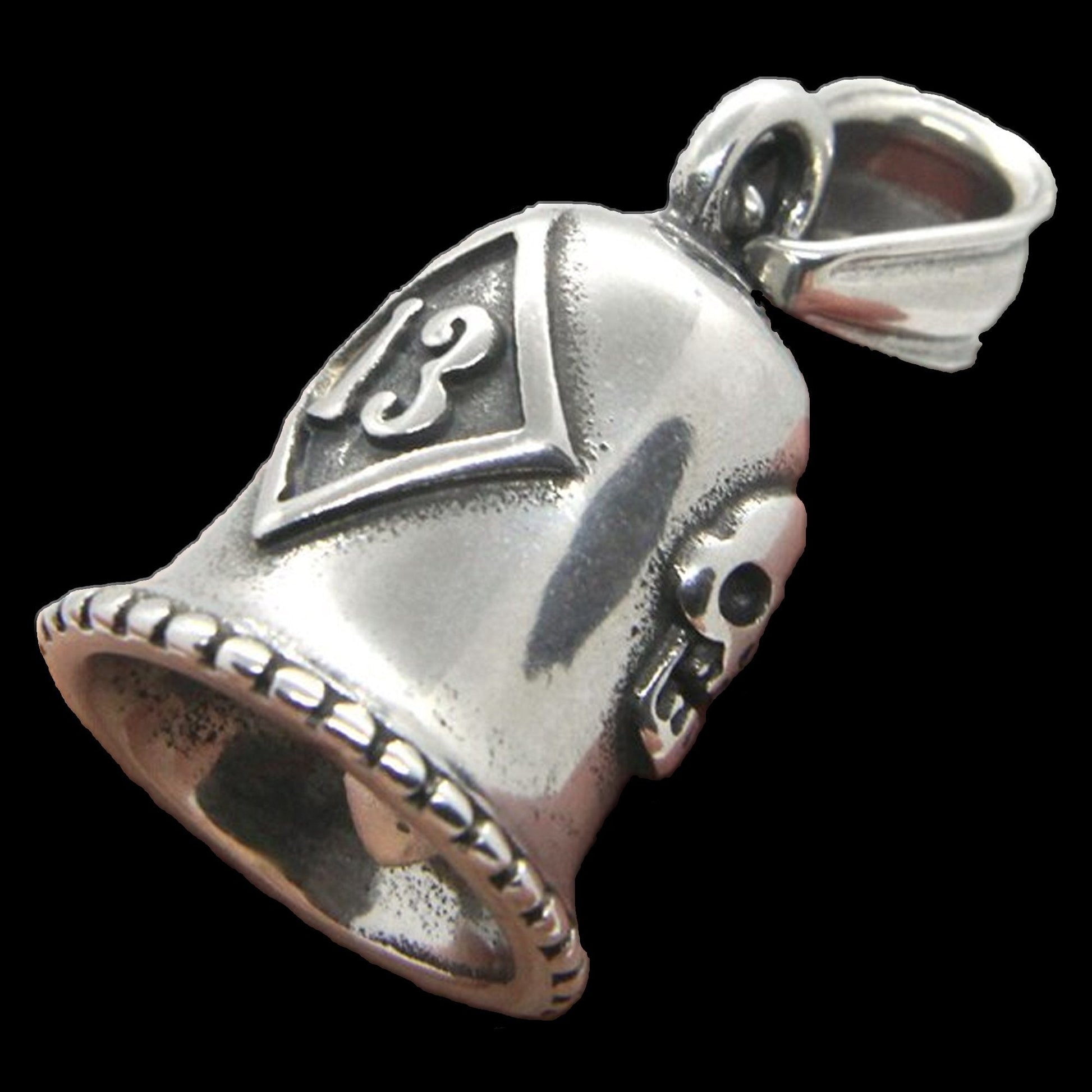 Motorrad-Glücksbringer-Glocke mit Totenkopf