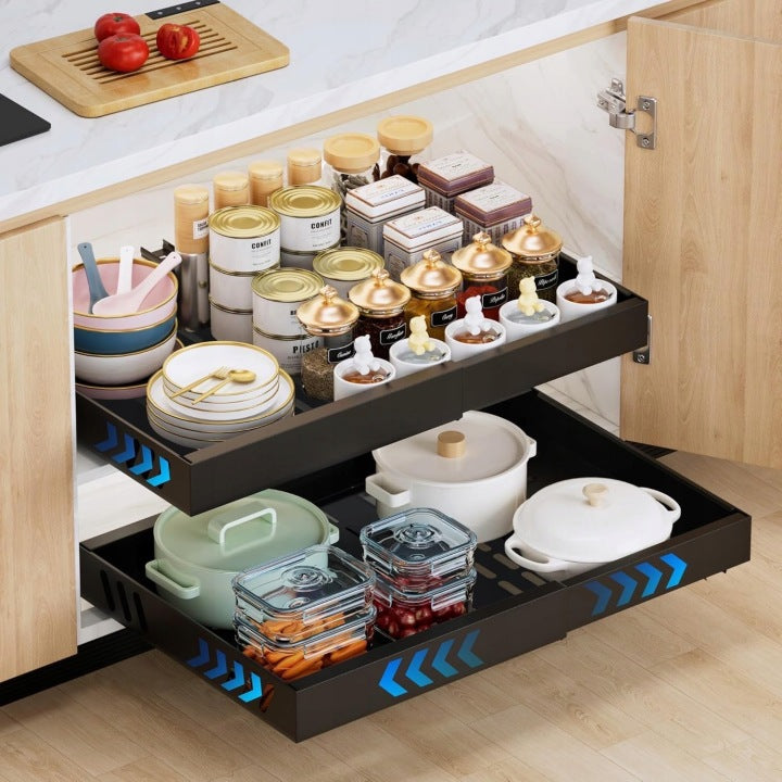 Ausziehbarer Küchenschrank-Organizer