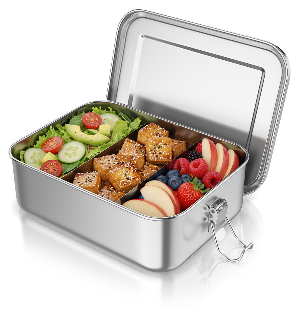 Edelstahl-Bento-Lunchbox mit Fächern