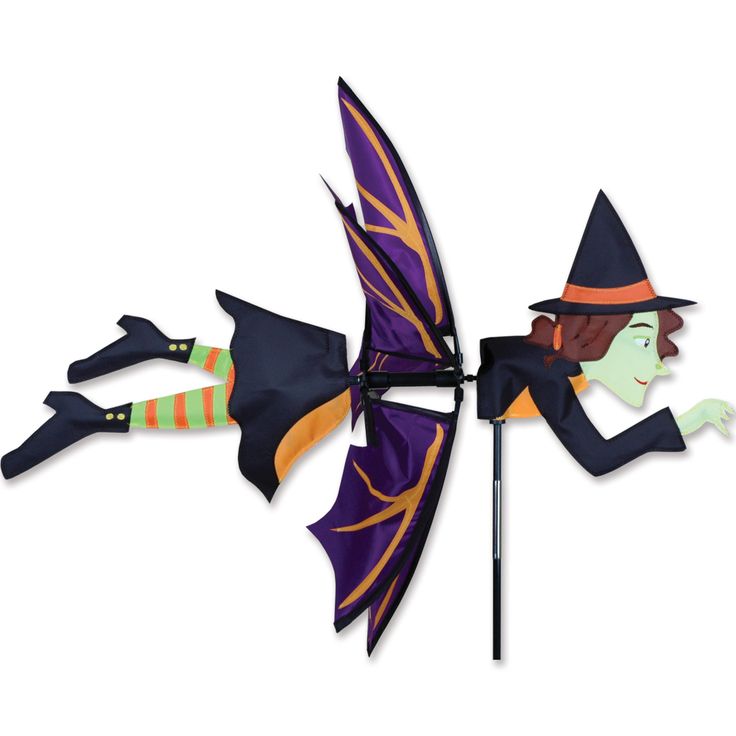 Fliegende Hexe als Halloween-Dekoration