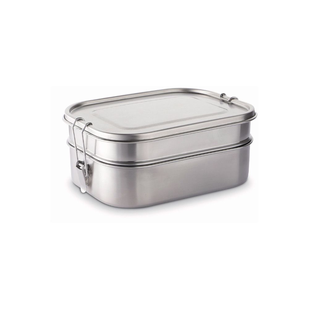 Zweischichtige Lunchbox aus Edelstahl