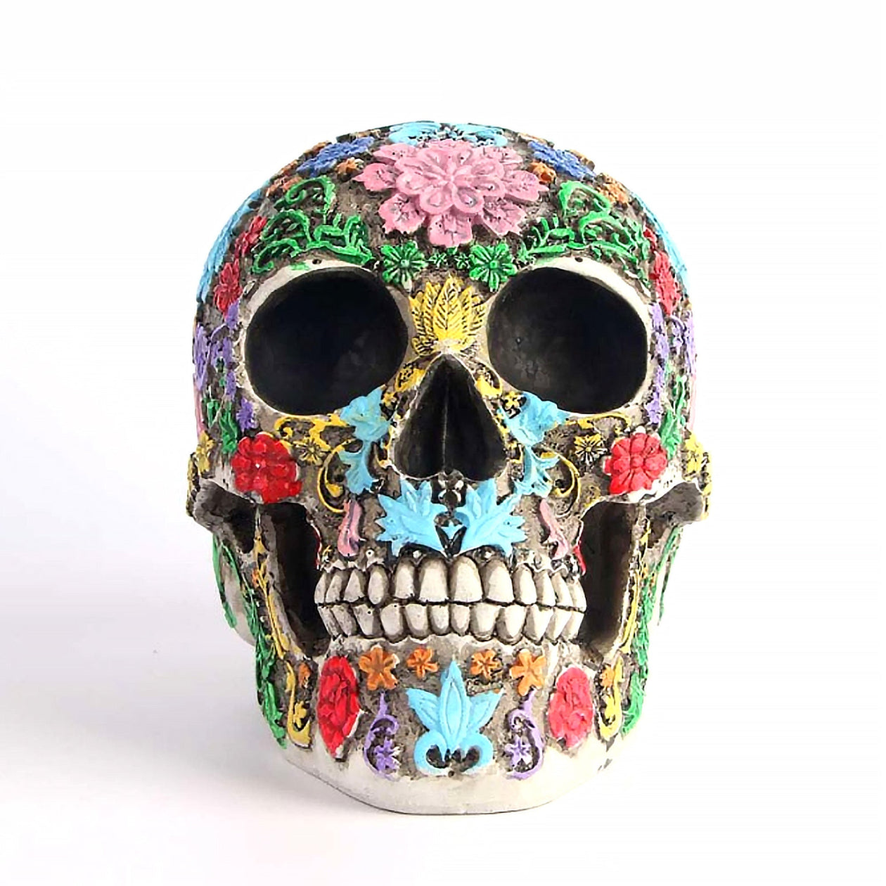 Bunte Zucker-Totenkopf-Dekostatue