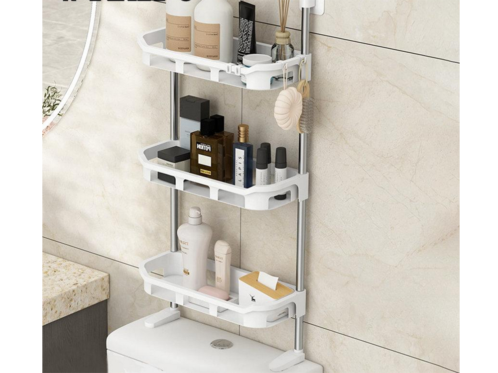 3-stufiges Regal über einer Toilette
