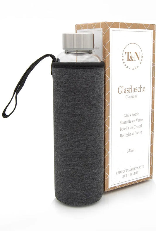 Glas-Thermoflasche mit Schutzhülle