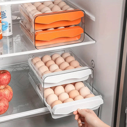 Stapelbare Kühlschrank-Eierbox mit Platz für bis zu 30 Eier
