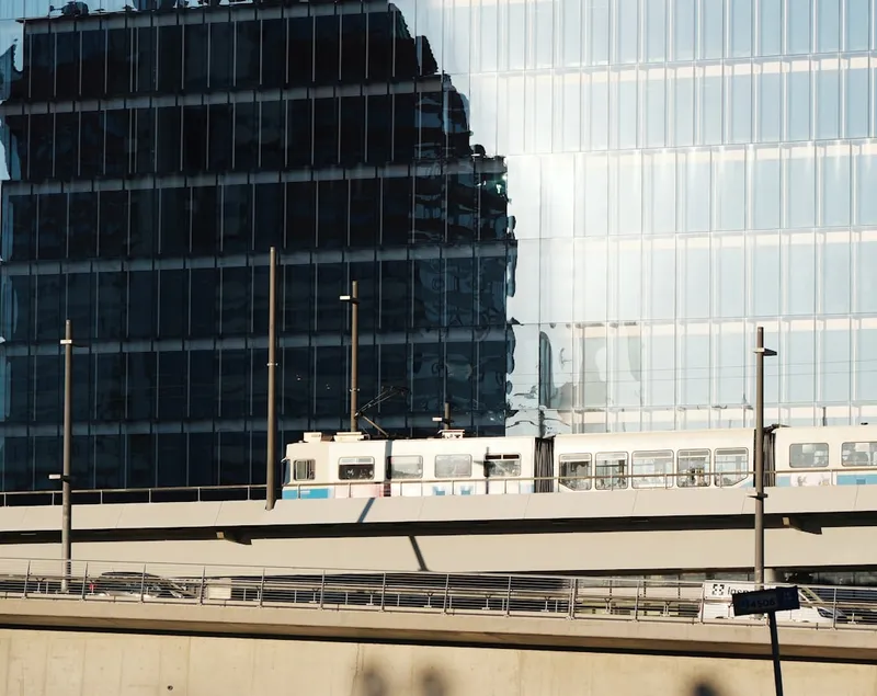 Old tram in the city, Sweden